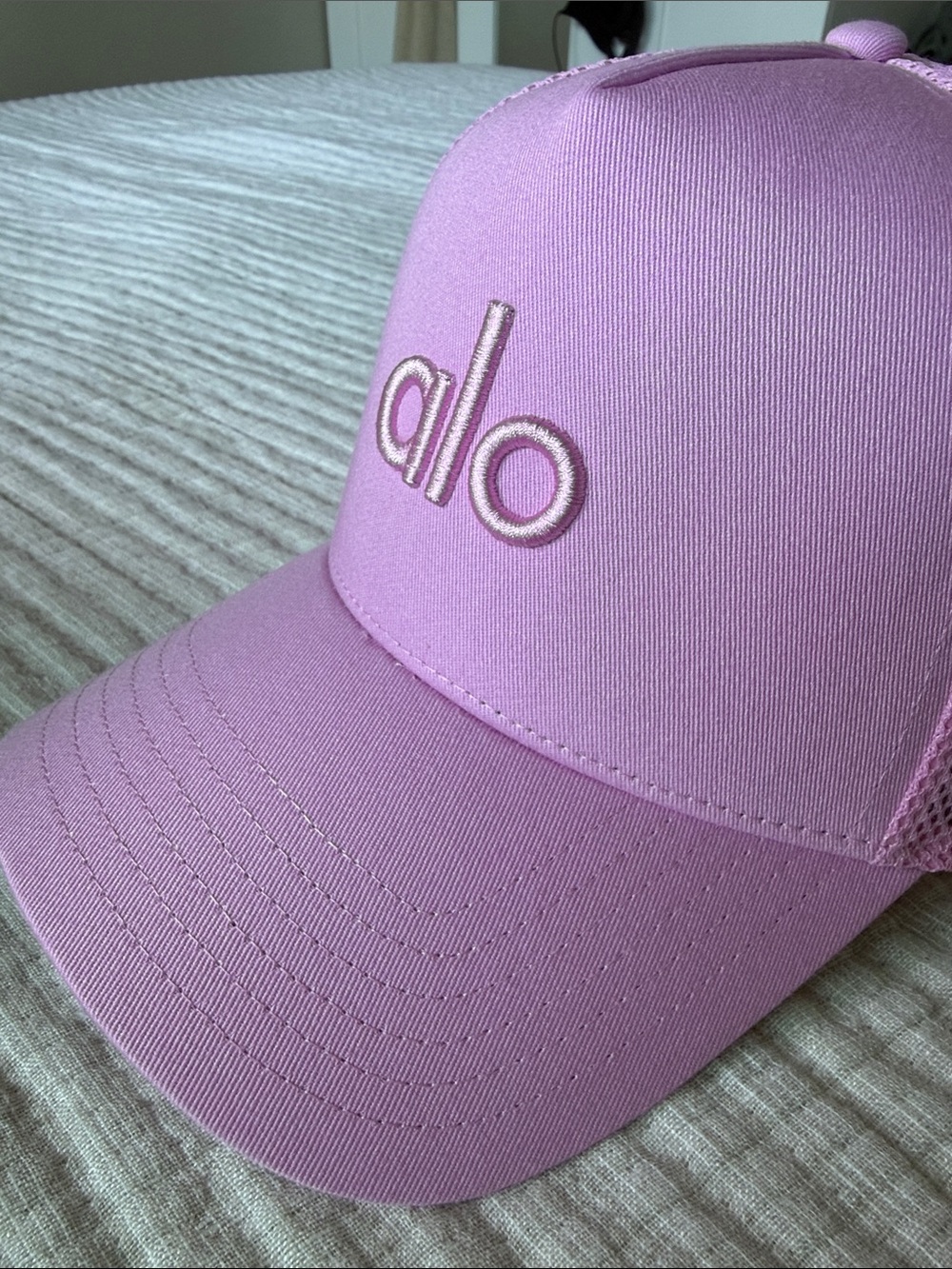 Alo Candy Heart Pink District Trucker Hat - Picture 6 of 6